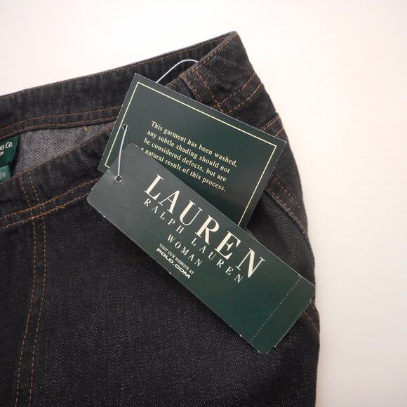 Lauren Ralph Lauren Jean Co. Women’s 18W Denim Skirt Black Button-up NWT Vintage - Picture 7 of 11